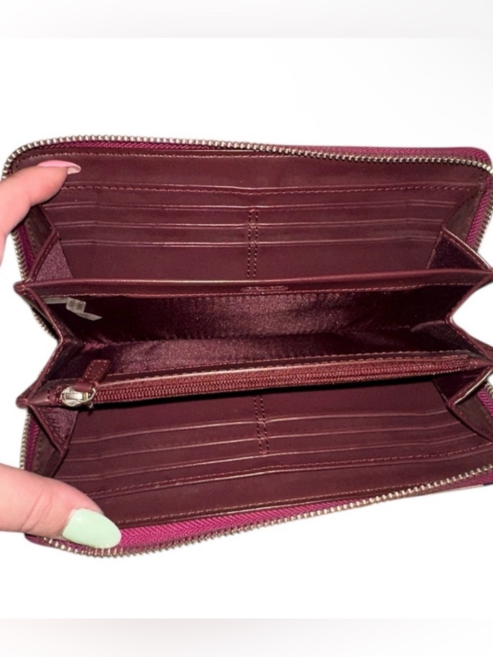 COACH - Park Signature C Accordian Zip Wallet EUC - Picture 3 of 4